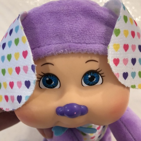 Cabbage Patch Kid kids cuties purple Sadie  puppy doll hearts plush - Picture 10 of 11
